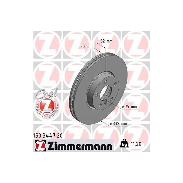 Zimmermann 150.3447.20 - Disco Freno Per X5 (E70), X5 (F15, F85), X6 (E71), X6 (F16)-image