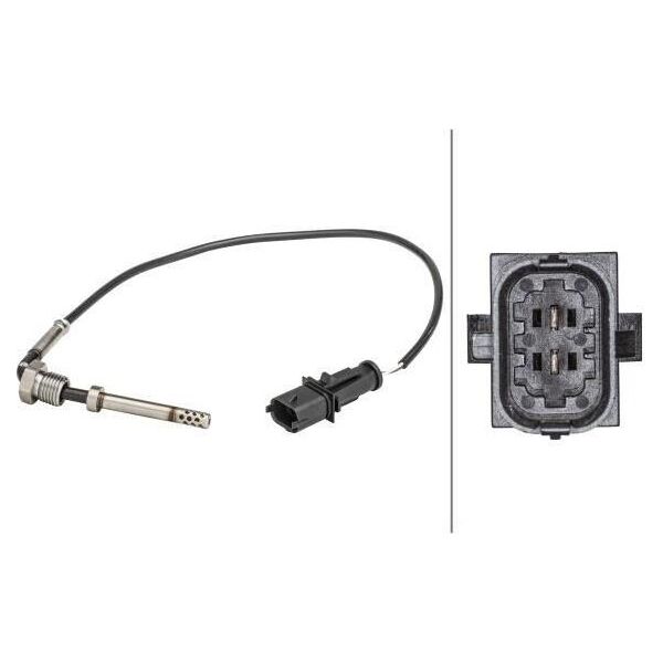 Hella 6PT 358 181-201 - Oe 55199543 Sensore Della Temperatura Dei Gas Di Scarico Per 159 (939), Brera (939), Spider (939)-image