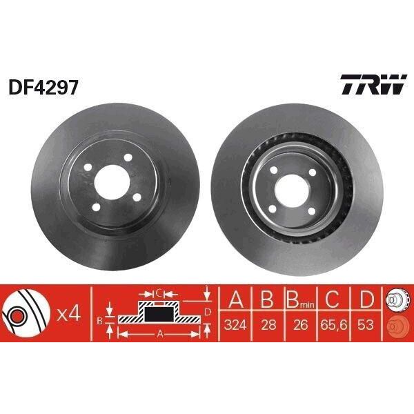 Trw DF4297 - Disco Freno Oe 1M50 1125 Aa Per Focus (Daw, Dbw)-image
