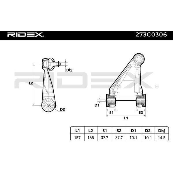 Ridex 273C0306 - Braccio Di Controllo Oe 60653551 Per 166 (936)-image