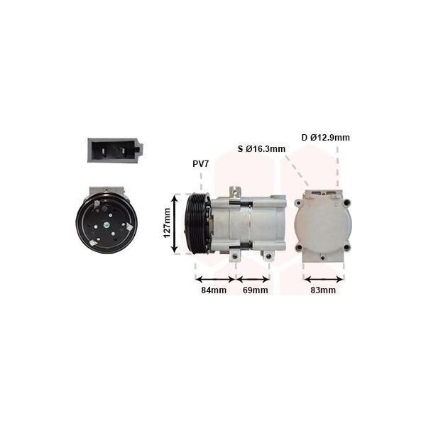 Van Wezel Compressore Aria Condizionata 1800K167 Per Ford Transit MK-7 Van Transit MK-7 Bus-image