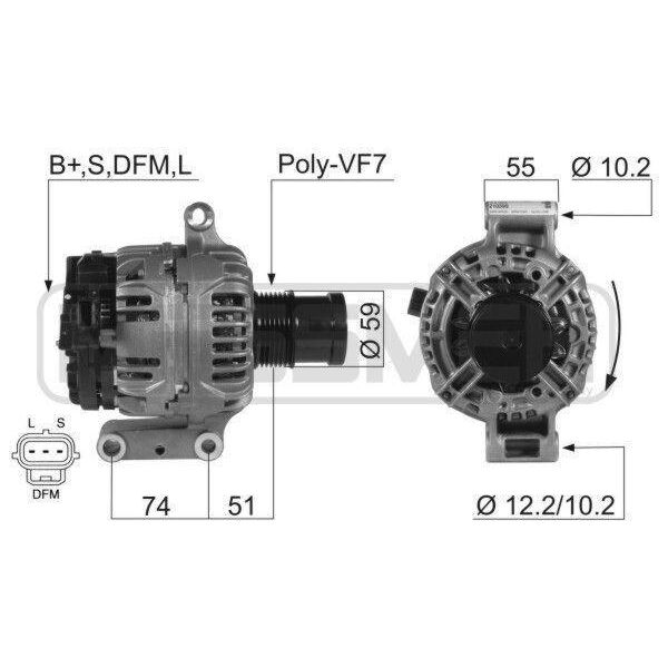 Era 210399A - Alternatore Oe 2C1T 10300 Ba Per Transit-image