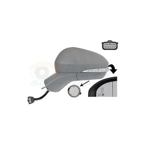 Van Wezel 1883825 - Oe 1925821 Specchio Esterno Sinistro Per Mondeo V-image