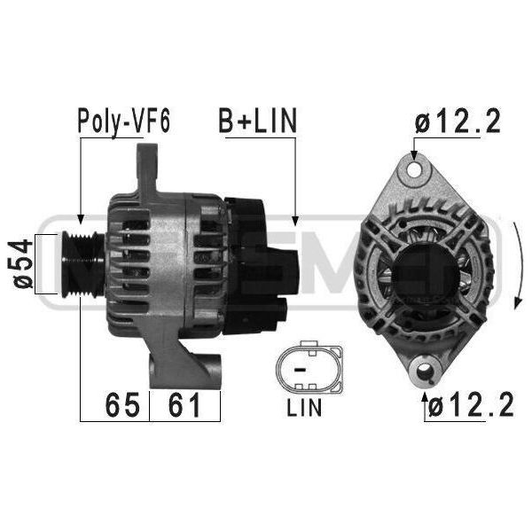 Era 210936A - Alternatore Oe 51884351 Per Giulietta (940), 500L (351, 352), 500X (334), Doblo, Tipo, Renegade-image