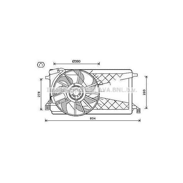 Prasco FD7563 - Oe 1224267 KüHlerlüFter Per Focus Ii, C-Max, Focus C-Max (DM2)-image
