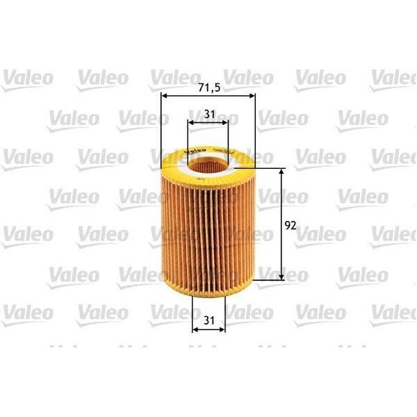 Valeo 586504 - Filtro Oe HO827 Per Civic Vii, Astra G, Astra H, Meriva (X03), Corsa C (X01), Combo Tour, Combo-image