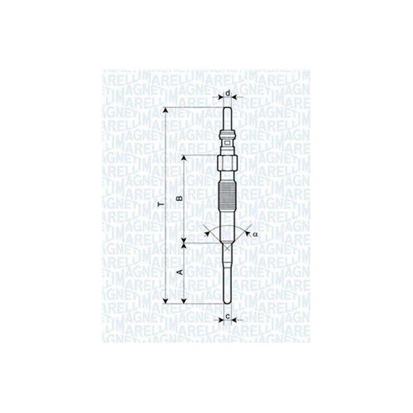 Magneti Marelli 062900079304 - Candeletta Per Lacetti (J200), Epica (KL1), Cruze (J300), Captiva, Antara (L07)-image