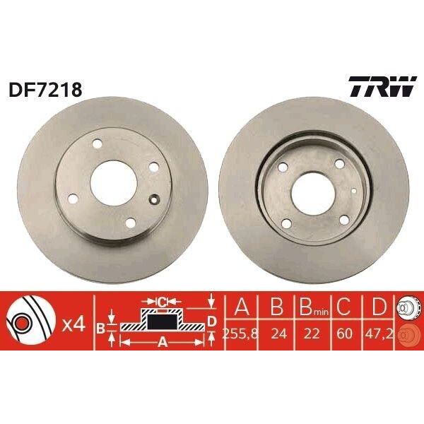 Trw DF7218 - Disco Freno Oe 24537780 Per Lacetti (J200)-image
