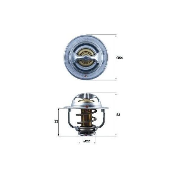 Mahle Tx 179 89D - Termostato Liquido Di Raffreddamento Oe 97388357 Per Cruze (J300), Cruze (J305), Cruze (J308), Trax, Astra G, Astra H, Astra (A04), Astra J, Corsa D (S07), Meriva (X03), Meriva B (S10), Mokka X (J13), Zafira B-image