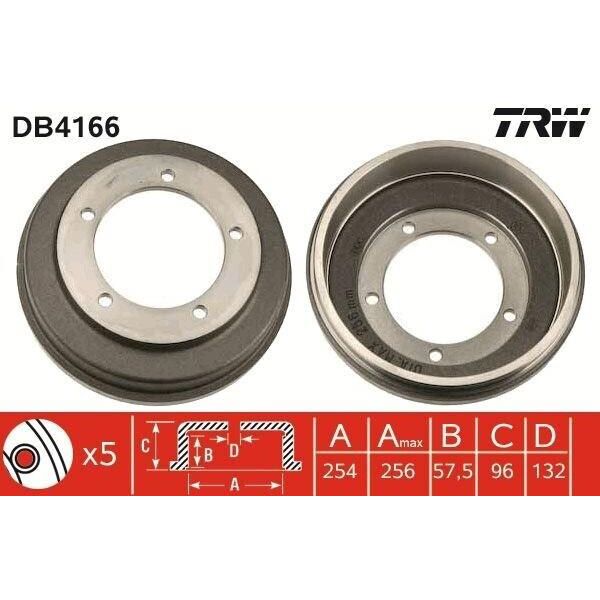 Trw DB4166 - Tamburo Freno Oe 82VB 1126 Aa Per Transit Tourneo-image