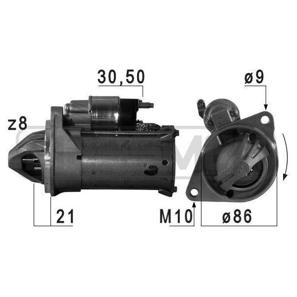 Era 220732 - Motorino Di Avviamento Oe 1776538, Motorino Di Avviamento Per B-Max, Ecosport, Fiesta Vi, Focus Iii, Tourneo Connect, Transit Courier-image