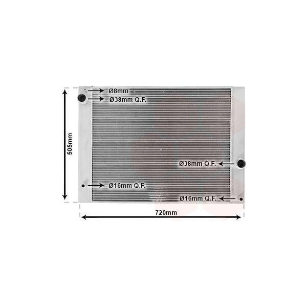 Van Wezel 06002338 - Oe 17117534914 Radiatore, Raffreddamento Motore Per Serie 7 (E65), Serie 6 (E64), Serie 6 (E63), Serie 5 (E61), Serie 5 (E60)-image