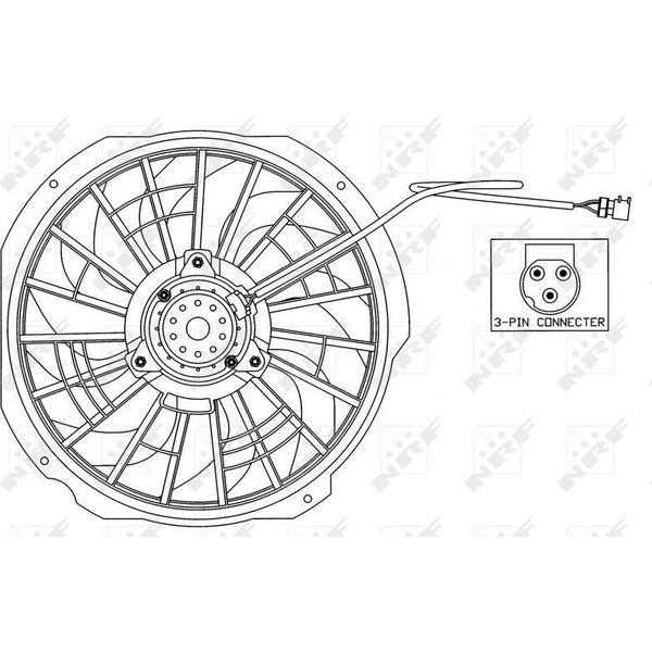 Nrf 47025 - Ventola Radiatore Oe 1385160 Per Serie 3 (E36), Z3 (E36)-image