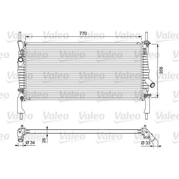 Valeo 701731 - Radiatore Oe 1383317, Raffreddamento Motore Per Transit, Transit Tourneo-image