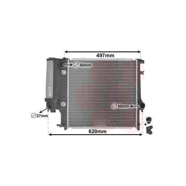 Radiatore Acqua Van Wezel Per Bmw Serie 3 E30 E36 + Touring Cabrio Coupe Compact Z3-image