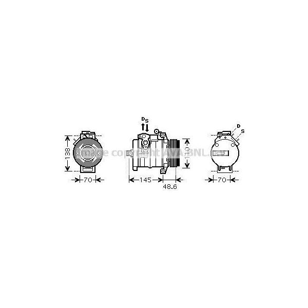 Prasco BWAK334 - Compressore Aria Condizionata Oe 64526921650 Per X5 (E53)-image