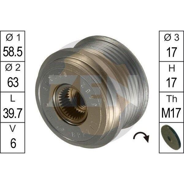 Era ZN5462 - Generatore Oe 1144182 Per Fiesta V, Fiesta Iv, Focus (Daw, Dbw), Focus (Dfw), Focus (Dnw)-image