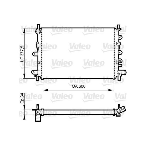 Valeo 730856 - Oe 1664633 Radiatore, Raffreddamento Motore Per Escort Vi, Escort Vii, Orion Iii (Gal), Escort V-image