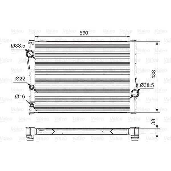 Valeo 701549 - Oe 17 11 7 533 472 Radiatore, Raffreddamento Motore Per X5 (E70), X5 (F15, F85), X6 (E71), X6 (F16)-image
