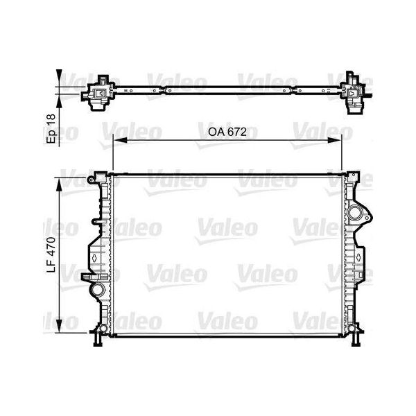 Valeo 735373 - Oe 1377542 Radiatore, Raffreddamento Motore Per S-Max (WA6), Kuga Ii, Kuga I, Grand C-Max, Galaxy (WA6), Focus Iii, C-Max, V60 I (155, 157), S80 Ii (124), S60 Ii (134), V70 Iii (135)-image