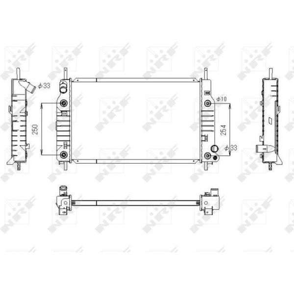 Nrf 53748 - Oe 1006262 Radiatore, Raffreddamento Motore Per Cougar, Mondeo Ii-image
