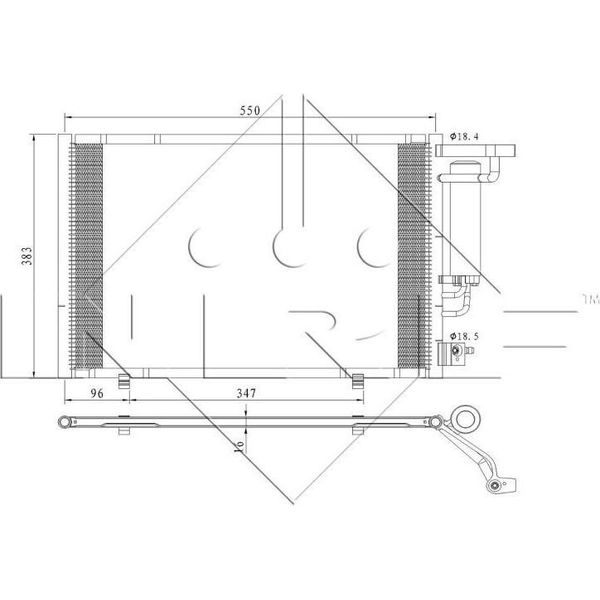 Nrf 350396 - Condensatore Aria Condizionata Oe 1751976 Con Essiccatore Per B-Max, Ecosport, Fiesta Vi, Ka+ (Fk)-image