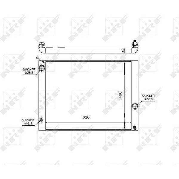 Nrf 53724 - Radiatore Oe 17117507972, Raffreddamento Motore Per Serie 7 (E65), Serie 6 (E64), Serie 6 (E63), Serie 5 (E61), Serie 5 (E60)-image