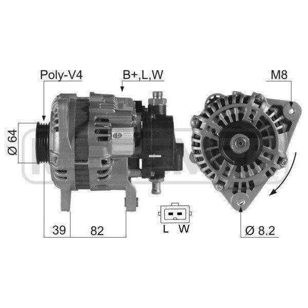 Era 210189A - Alternatore Oe 1017500 Per Transit Tourneo-image