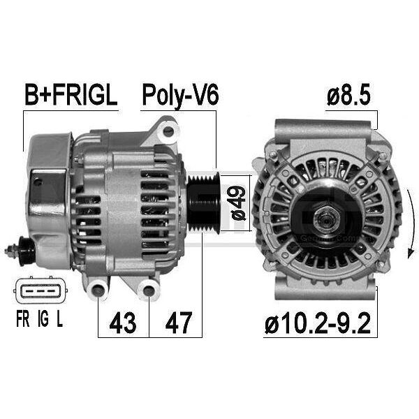 Era 210895A - Alternatore Oe 12 31 7 509 342 Per R50, R53, R52-image