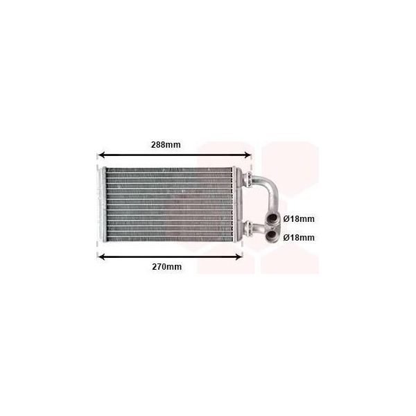 Van Wezel 06006173 - Oe 64118373785 Scambiatore Di Calore, Riscaldatore Per Serie 3 (E36)-image
