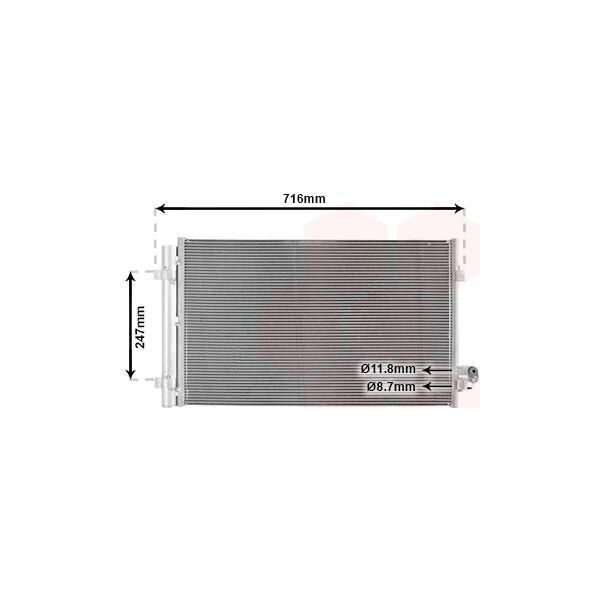 Van Wezel 06015703 - Oe 64539364255 Condensatore Aria Condizionata Con Essiccatore Per Serie 8 (F93, G16), Serie 8 (F92, G15), Serie 8 (F91, G14), Serie 7 (G11, G12), Serie 5 (F90, G30)-image