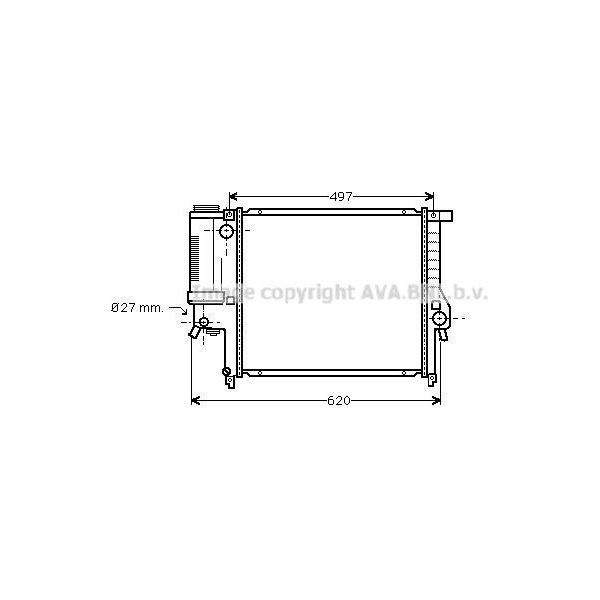 Prasco BW2139 - Oe 1723990 Radiatore, Raffreddamento Motore Per Serie 3 (E36)-image