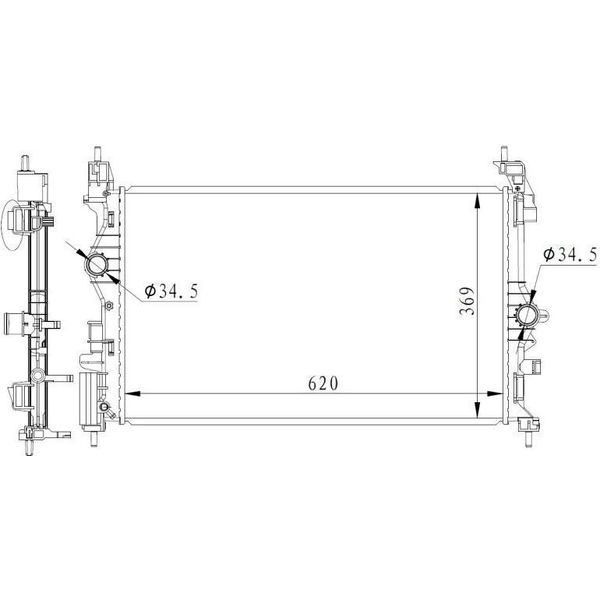 Nrf 59272 - Oe 1300361 Radiatore, Raffreddamento Motore Per Adam, Corsa E (X15)-image