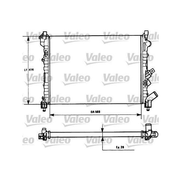 Valeo 731128 - Radiatore Oe 7701038237, Raffreddamento Motore Per Espace Iii (Je), Laguna I-image