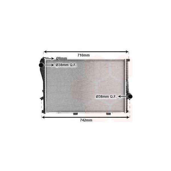 Van Wezel 06002301 - Oe 1436063 Radiatore, Raffreddamento Motore Per Serie 7 (E38), Serie 5 (E39)-image