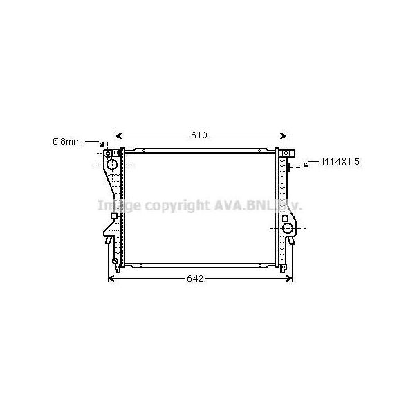 Prasco BWA2222 - Oe 1427165 Radiatore, Raffreddamento Motore Per Z3 (E36)-image
