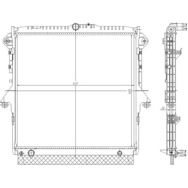 Nrf 560001 - Oe 1726084 Radiatore, Raffreddamento Motore Per Ranger (Tke)-image