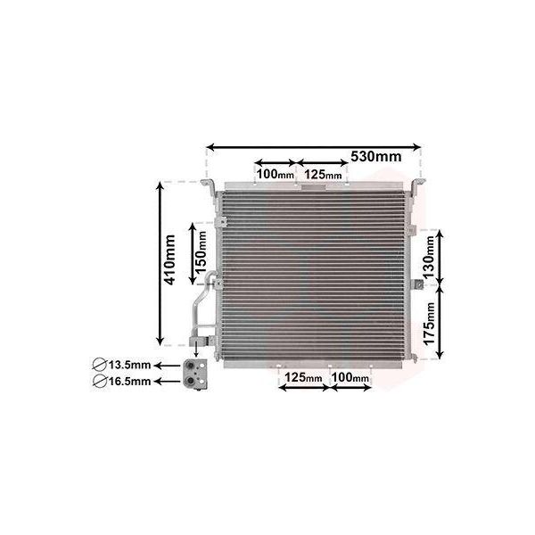 Van Wezel 06005148 - Condensatore Aria Condizionata Oe 64538367946 Per Z3 (E36), Serie 3 (E36)-image
