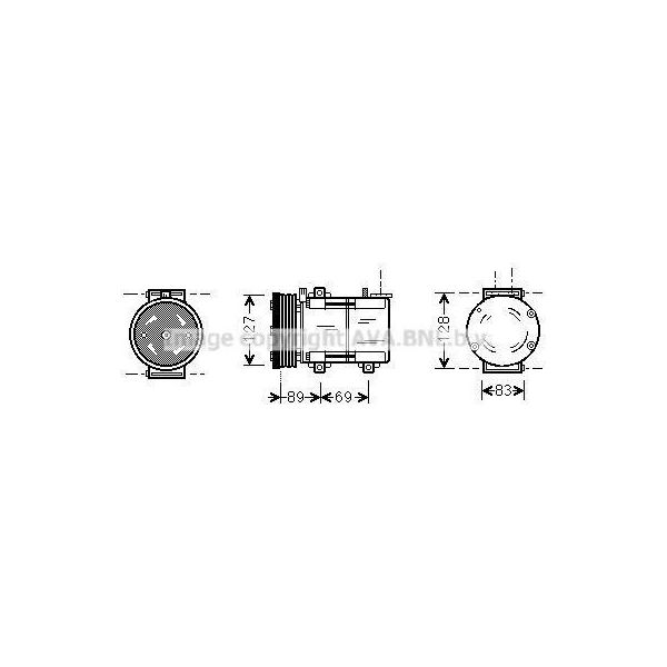 Prasco FDAK322 - Compressore Aria Condizionata Oe 1433151 Per Transit, Maverick, Mondeo Iii-image