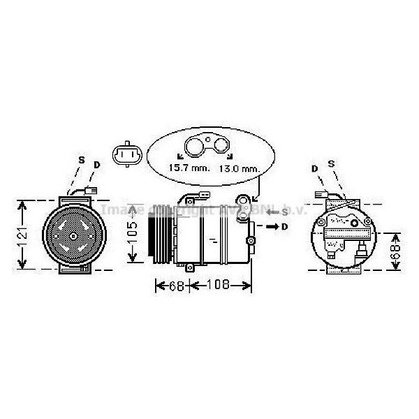 Prasco OLAK138 - Compressore Aria Condizionata Oe 1854092 Per Astra G, Zafira A-image