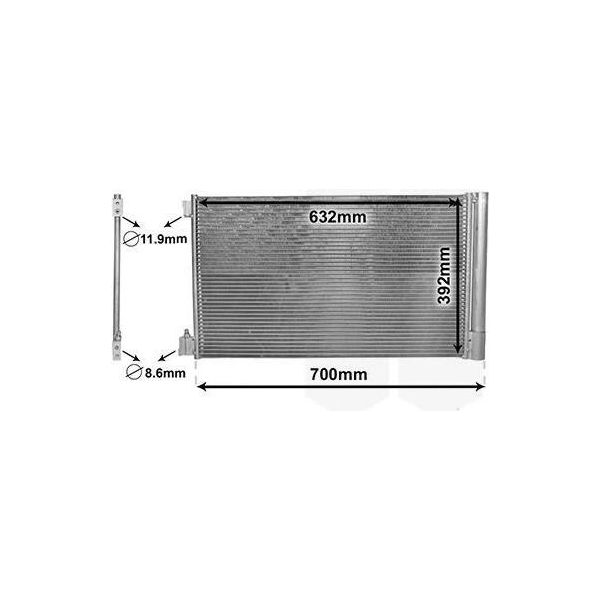 Condensatore Aria Condizionata Van Wezel + Essiccatore Per Opel Insignia + Caravan Saab 9-5-image