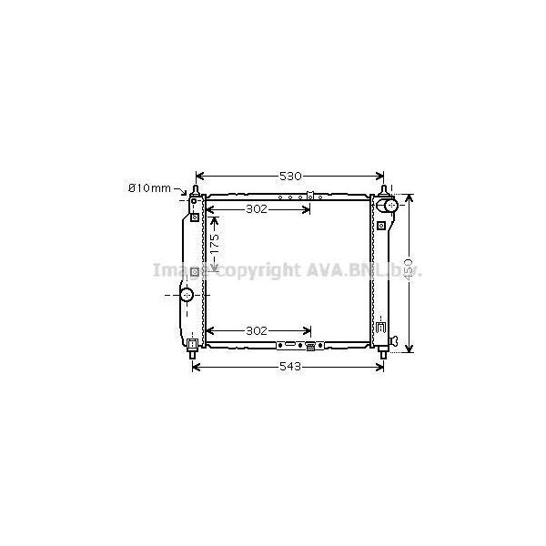 Prasco DWA2066 - Radiatore Oe 96443475, Raffreddamento Motore Per Aveo (T200), Aveo (T250, T255)-image
