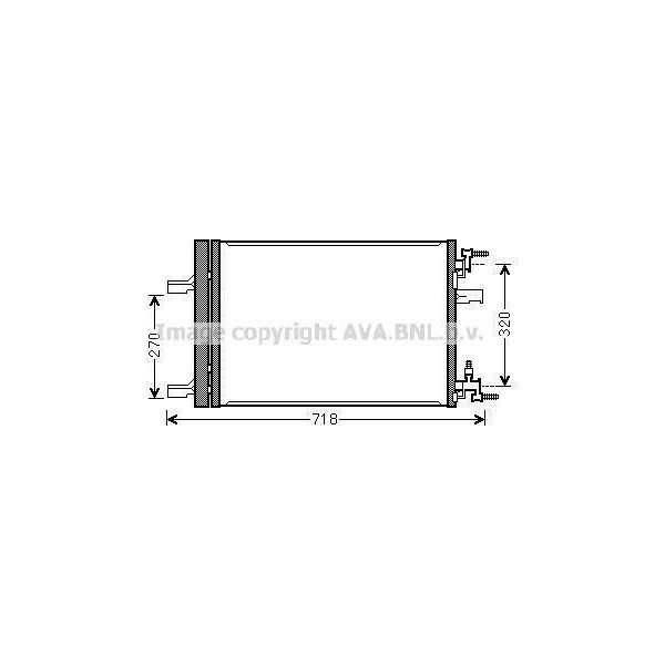 Prasco OLA5500D - Klimakondensator Di Primo Equipaggiamento 13267648 Con Trockner Per Cruze (J300), Cruze (J305), Cruze (J308), Orlando (J309), Astra J, Cascada (W13), Zafira B, Zafira Tourer C-image