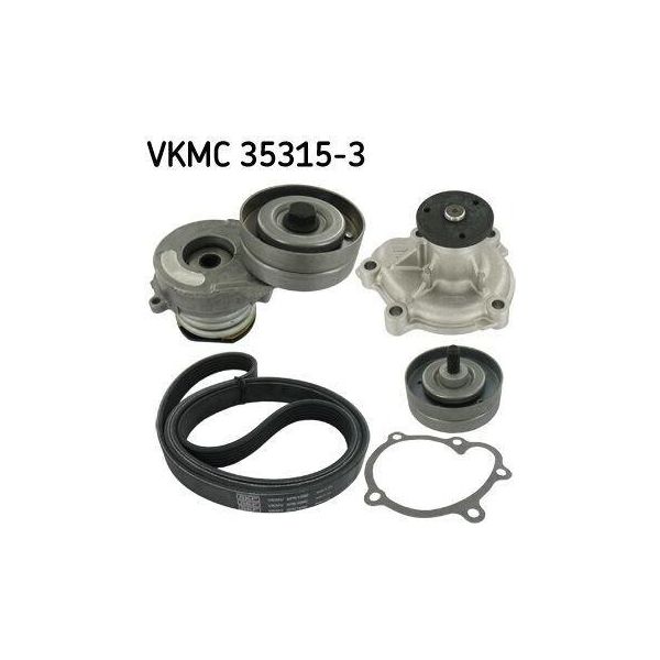 Skf Vkmc 35315-3 - Oe 044 260 849 B Pompa Dell'acqua + Cuscinetto Per Meriva (X03), Corsa C (X01), Combo Tour, Combo, Astra G-image