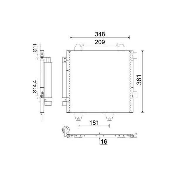 Mahle Ac 459 001S - Condensatore Aria Condizionata Oe 6455EE Con Essiccatore Per C1 (Pm, Pn), Aygo (B1)-image