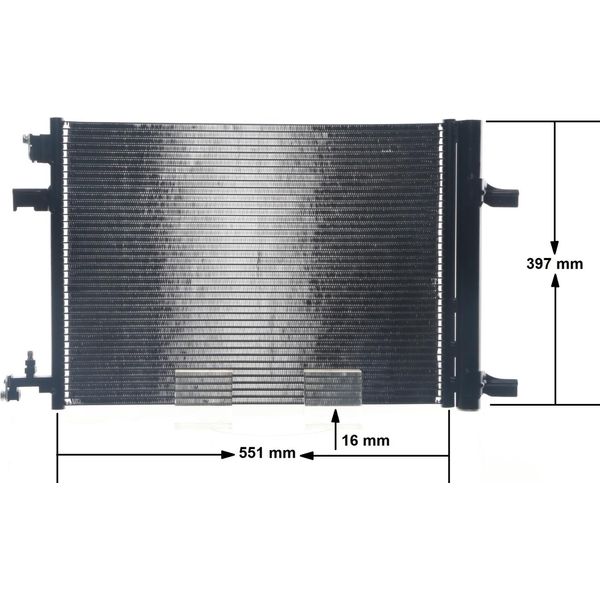 Mahle Ac 636 000S - Klimakondensator Di Primo Equipaggiamento 13267648 Con Trockner Per Cruze (J300), Cruze (J305), Cruze (J308), Orlando (J309), Astra J, Cascada (W13), Zafira B, Zafira Tourer C-image