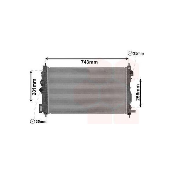 Van Wezel 37002599 - Oe 13267666 Radiatore, Raffreddamento Motore Per Cruze (J300), Cruze (J305), Cruze (J308), Orlando (J309)-image