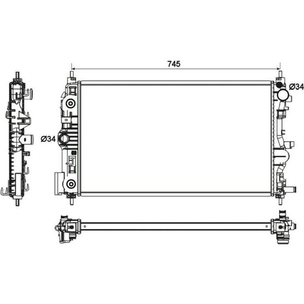 Nrf 53131 - Radiatore Oe 13267666, Raffreddamento Motore Per Cruze (J300), Cruze (J305), Cruze (J308), Orlando (J309)-image