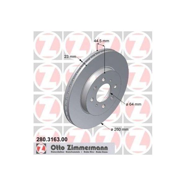 Zimmermann 280.3163.00 - Disco Freno Per Civic Vii-image