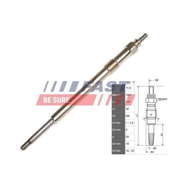 Fast FT82736 - Candeletta Oe 5960 88 Per Epica (KL1), Jumper, Ducato, Transit, Transit Tourneo, Galaxy (WA6), Mondeo Iii, X-Type (X400), Boxer-image